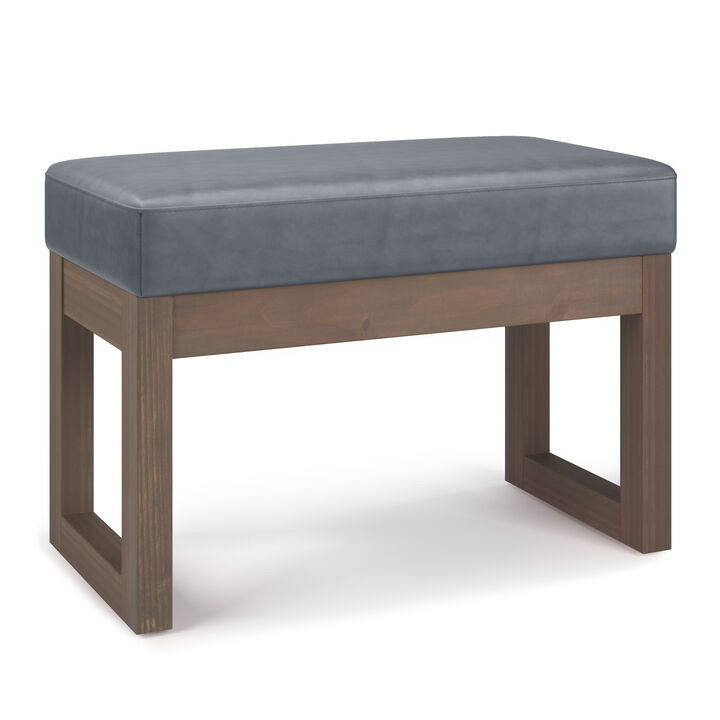 Simpli Home Milltown Footstool Small Ottoman Bench