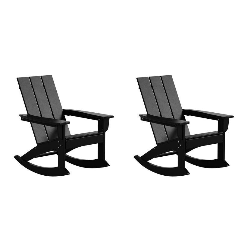 WestinTrends Modern Adirondack Outdoor Rocking Chair (Set of 2)