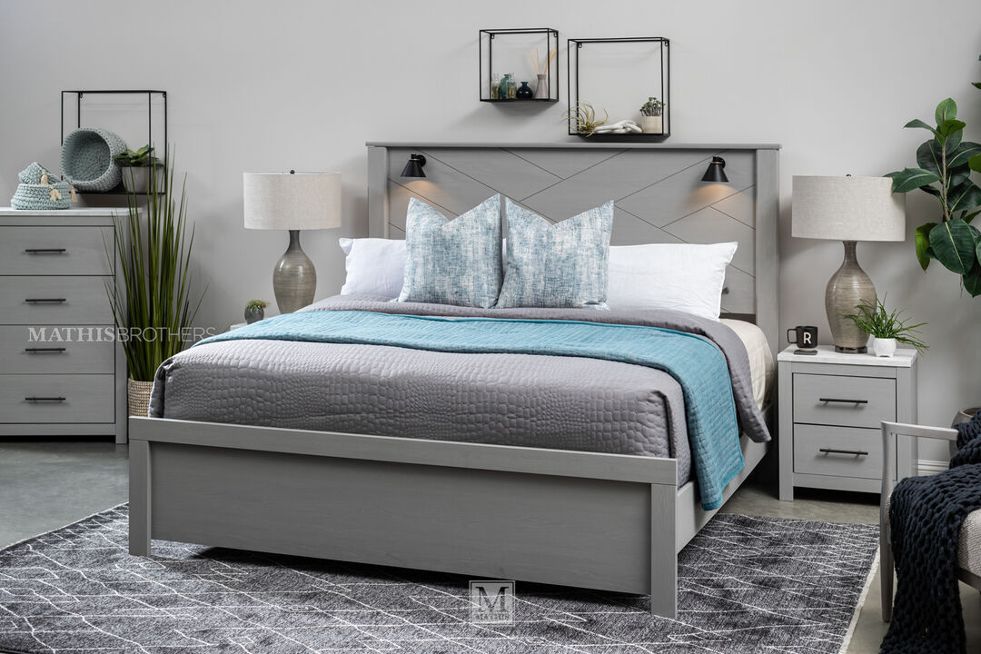 Cottonburg 4-Piece Queen Bed Set in Light Gray
