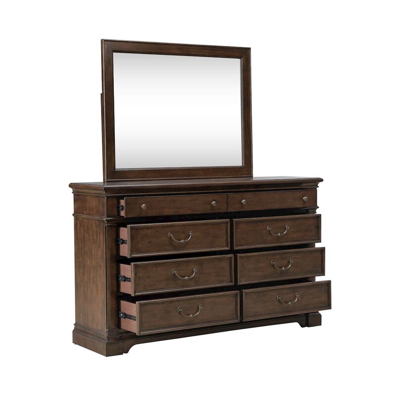 Liberty Furniture Arden Road Dresser & Mirror Bedroom Set - Satin Cherry image number 5