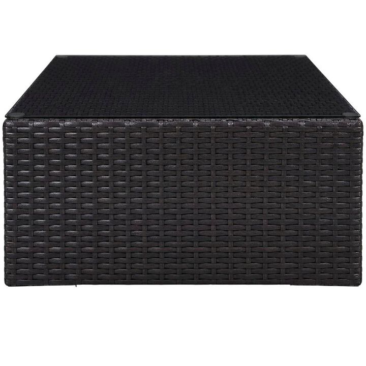 Modern Outdoor Coffee Table With Durable Wood Finish For Patio Use