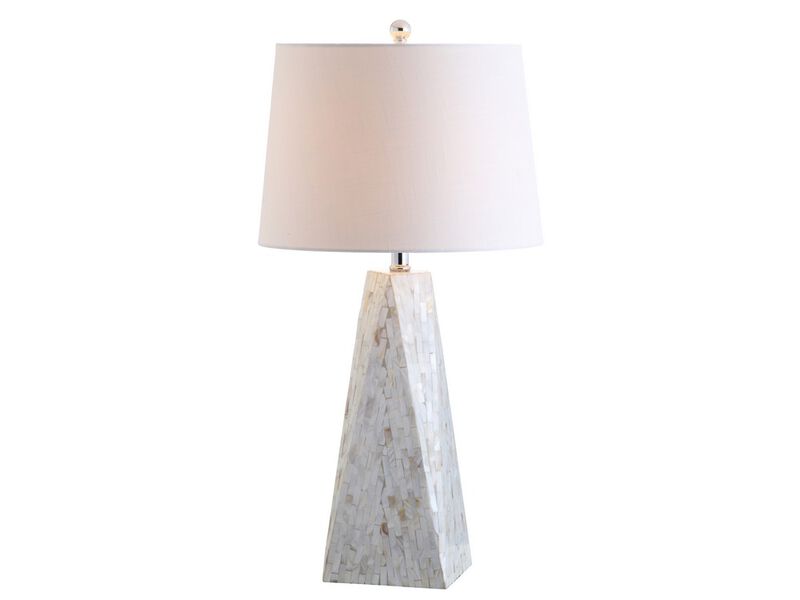 Naeva 28" Seashell LED Table Lamp, Pearl image number 1