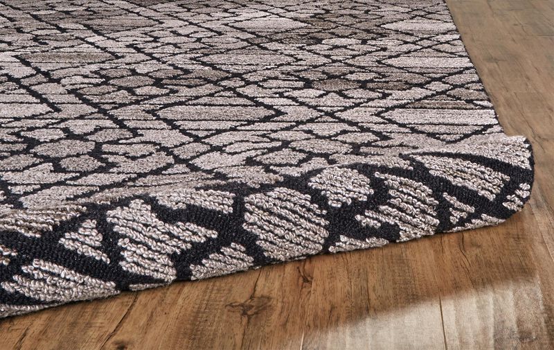 Asher 8766F Taupe/Black/Gray 5' x 8' Rug