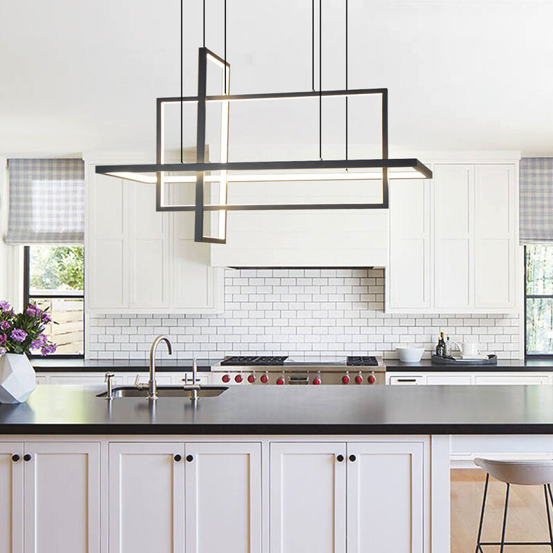 40 Inches LED Chandelier Dining Kitchen Island Pendant Remote Dimmable image number 1