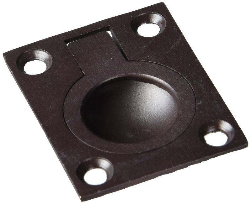 Deltana FRP175U10B 1 3/4-Inch x 1 3/8-Inch Solid Brass Flush Ring Pull