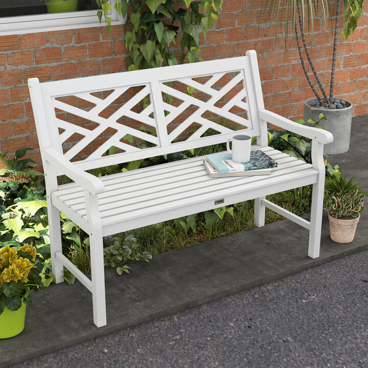 Hivvago 2-Seater Patio Bench with Geometric Pattern