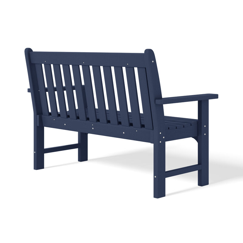 WestinTrends Outdoor 2-Person All-Weather HDPE Front Porch Garden Bench
