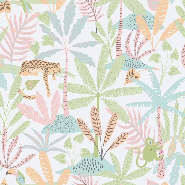 Bambino Jungly Pink Wallpaper 286-1