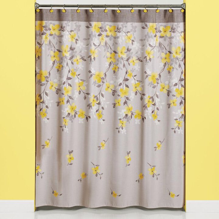 Saturday Knight Ltd Spring Garden High Quality Easily Fit And Ultra Durable Everyday Use Shower Curtain - 70X72", Gray
