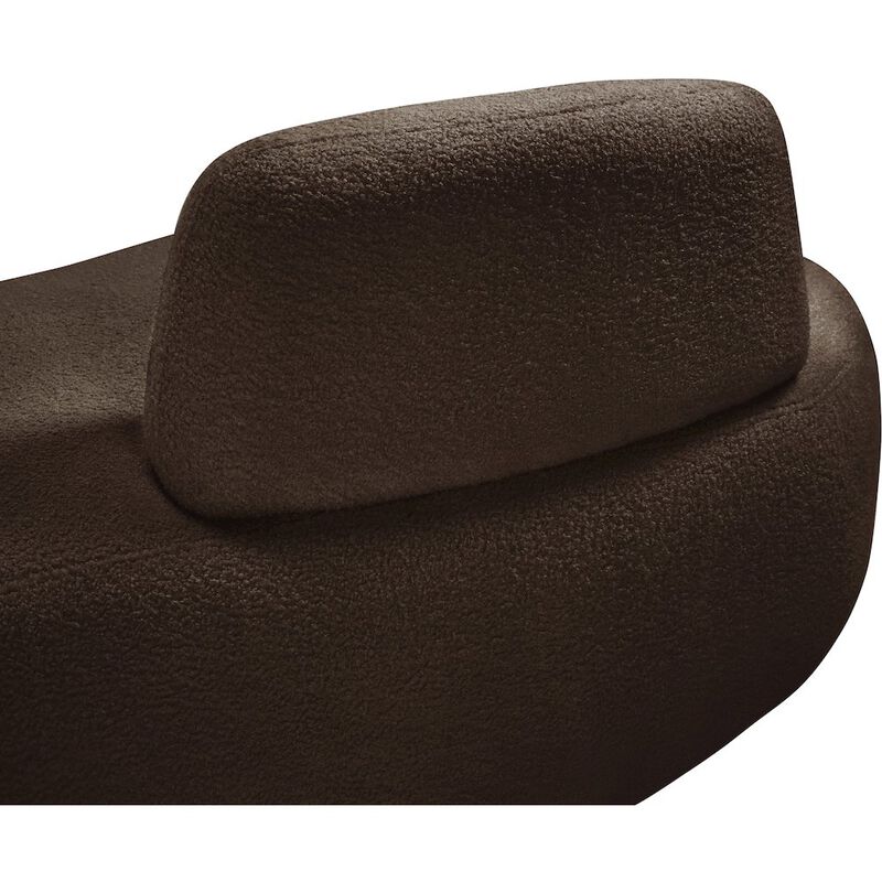 Meridian Furniture Argyle Brown Teddy Fabric Chaise/Loveseat