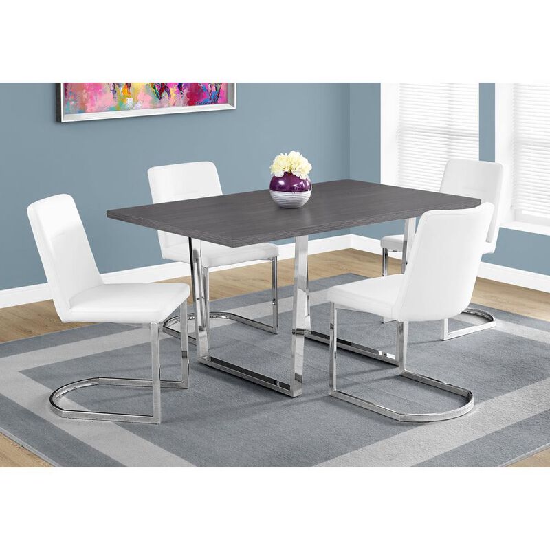 Dining Table, 60 Rectangular, Kitchen, Dining Room, Dark Grey Laminate