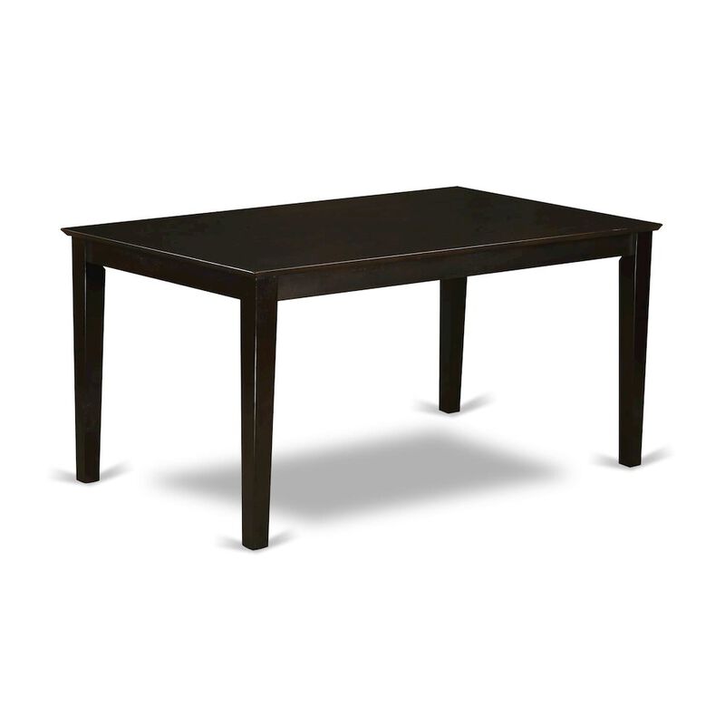 Capri Rectangular dining table 36"x60" with solid wood top In Cappuccino Finish