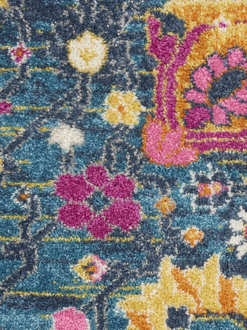 Passion PSN01 Denim 4' x Round Rug