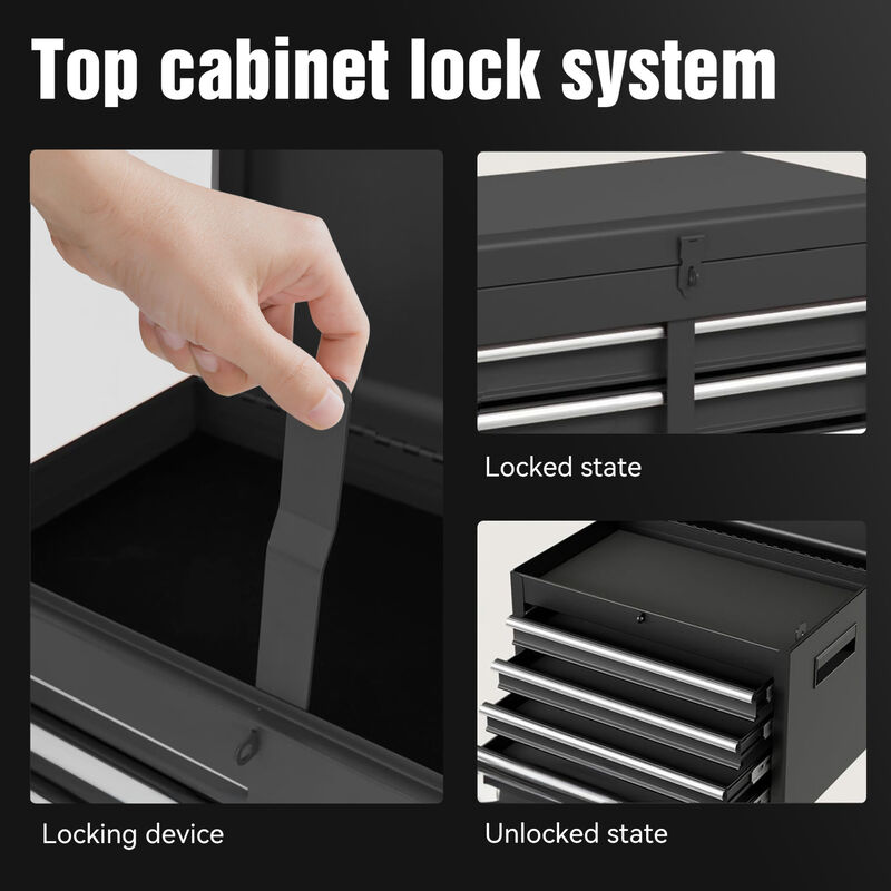 ELEMENT ACE 5-Drawer Rolling Tool Storage Cabinet with Detachable Top Tool Box, Lockable Wheels, Adjustable Shelf, Locking Mechanism and 154 Included Tools for Garage Workshop image number 4