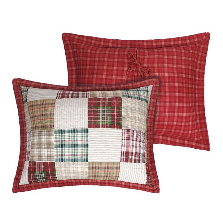 Greenland Home Fashion Oxford Ultra Comfortable Pillow Sham Standard Red