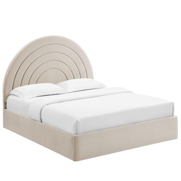 Modway Solana Arched Performance Velvet King Platform Bed