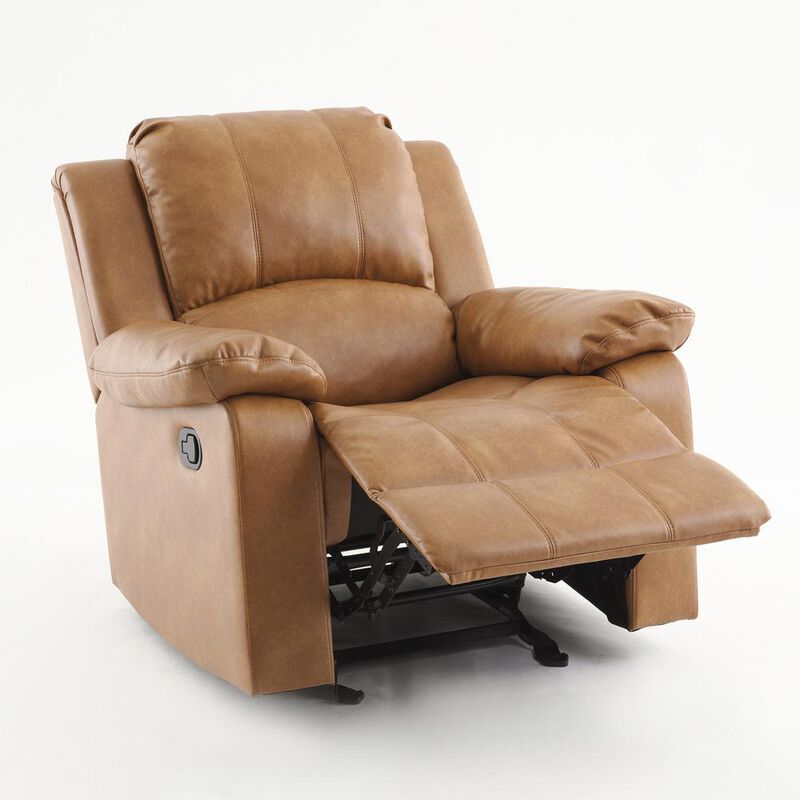 Comfort Pointe Clifton Saddle Leather Gel Glider Rocker Recliner