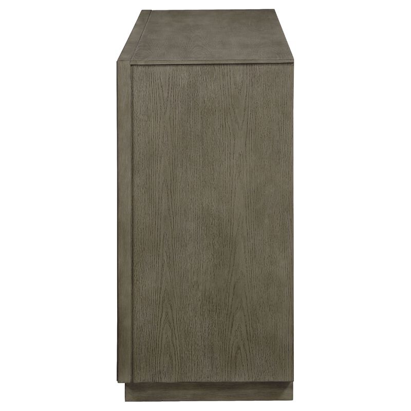 Lyni Wide Dresser, 8 Storage Drawers, Open Shelf, Taupe Oak Brown image number 8