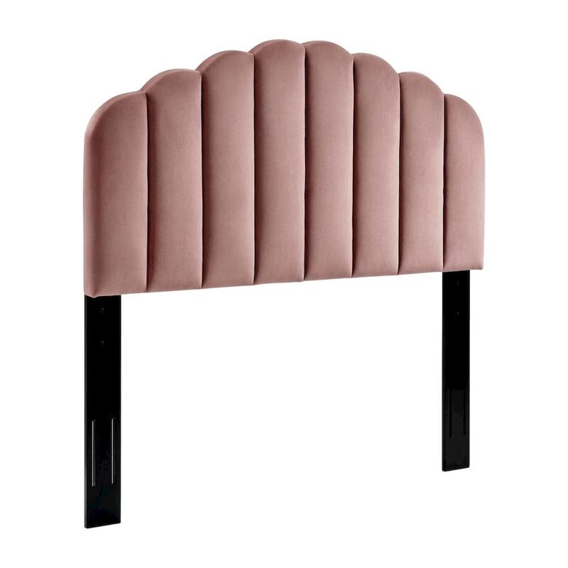 Pink Performance Velvet Headboard with Plush Upholstery and Elegant Design image number 0