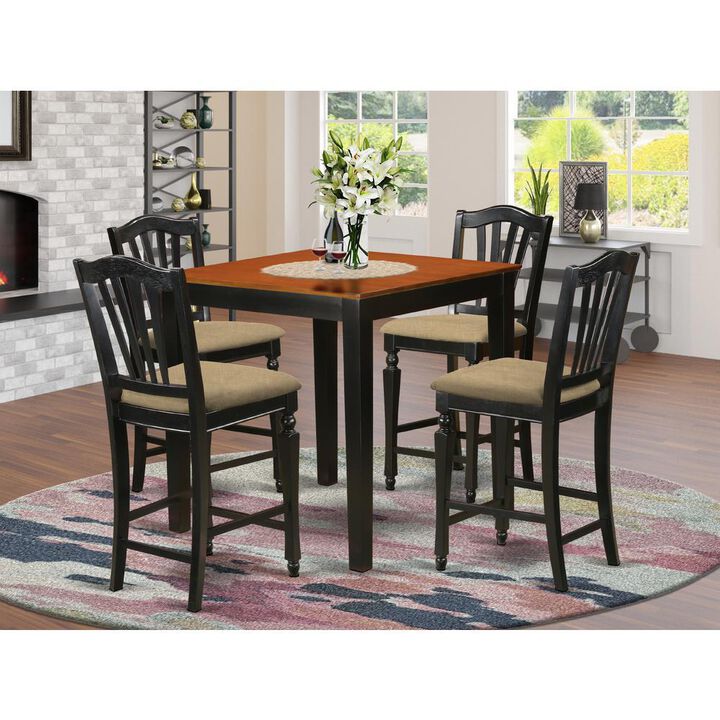 5 Pc counter height set-pub Table and 4 Kitchen Chairs.