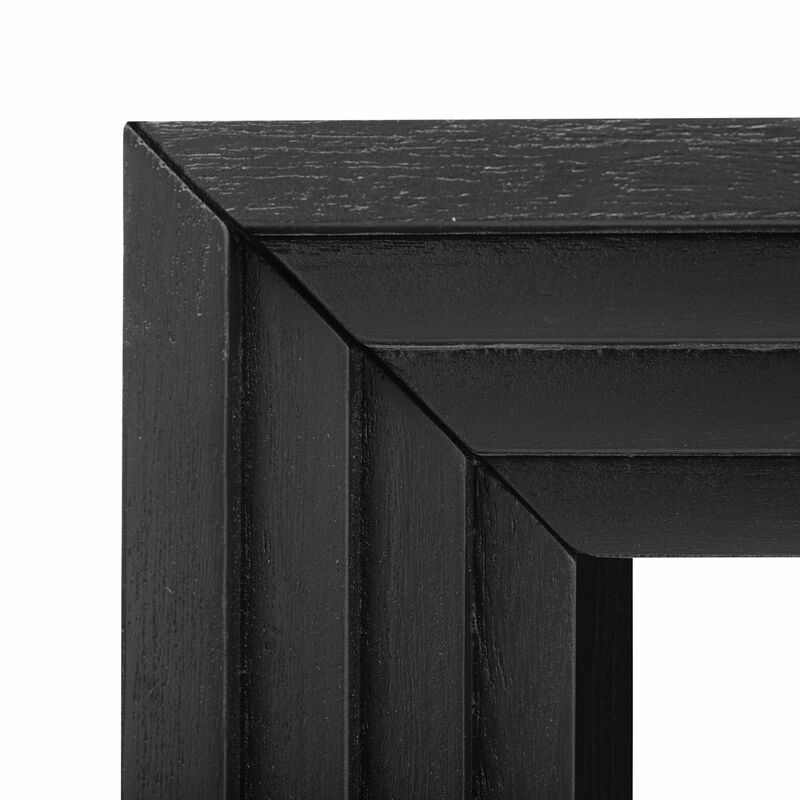 Whisen Modern Paulownia Solid Wood Veneer Console Table - Black