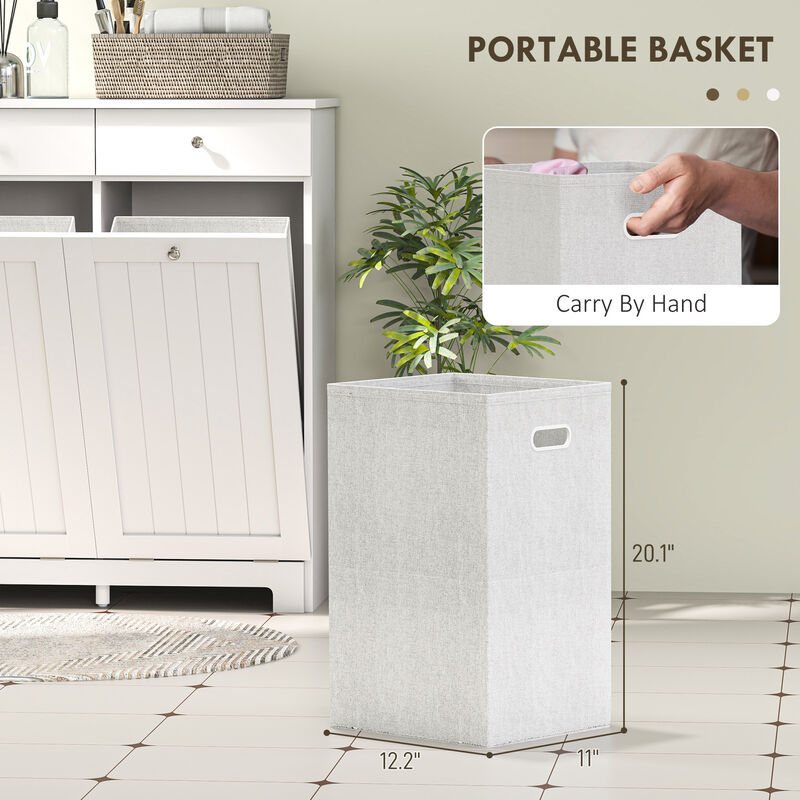 Hivvago Double Laundry Hamper Cabinet with 2 Drawers image number 4