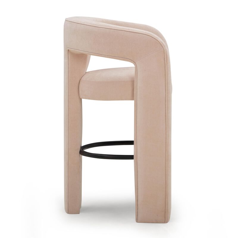 Tov Furniture Malone Blush Perfomance Fabric Bar Stool image number 3