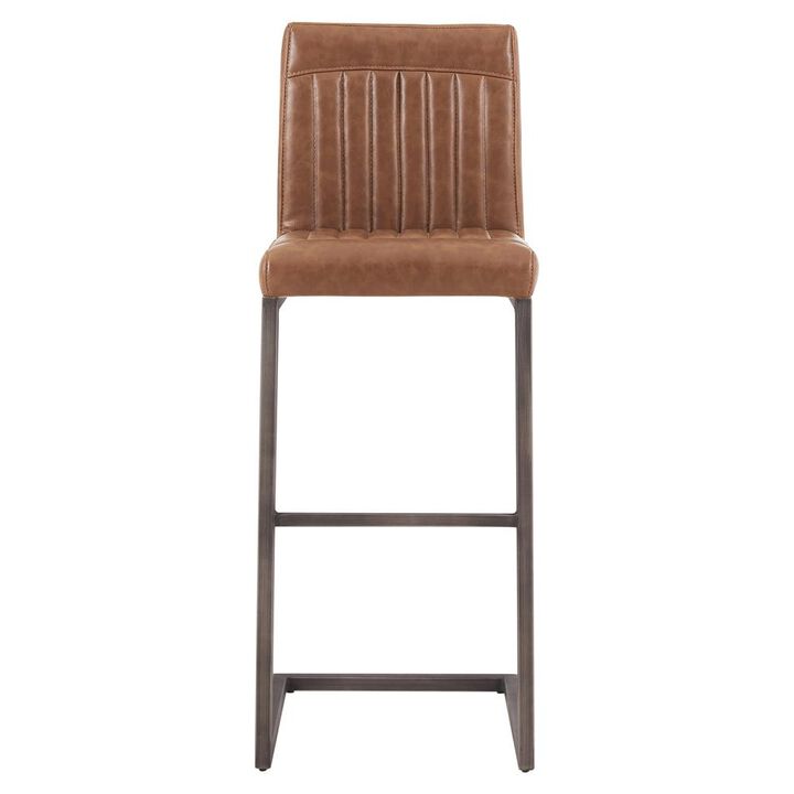 Ronan PU Leather Bar Stool, (Set of 2)