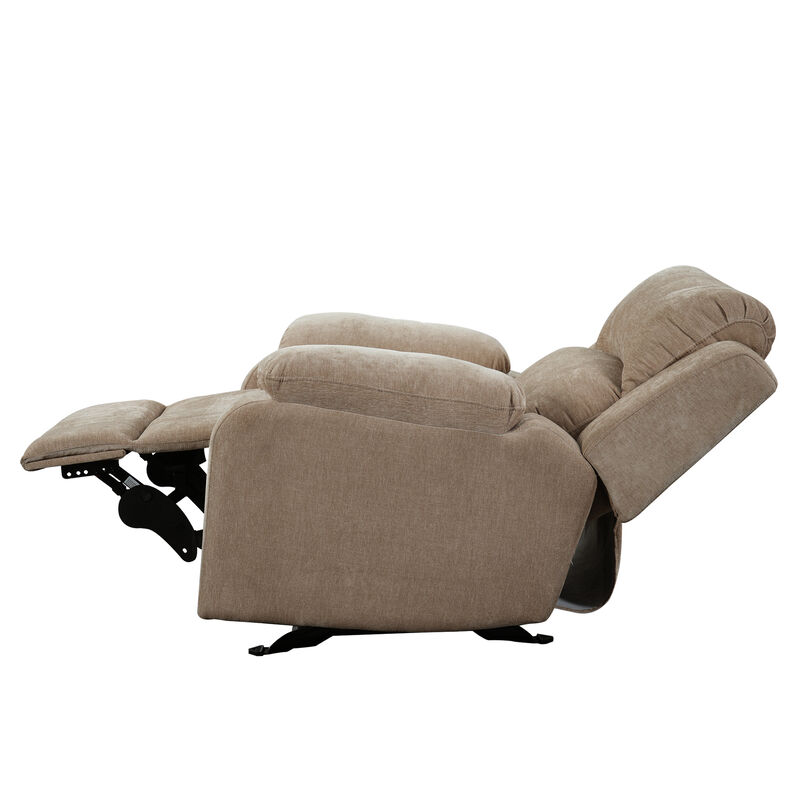 Manual Adjustable Recliner Chair, Chenille Upholstered Recliner with Adjustable Backrest, Indoor Lounge Armchair image number 7