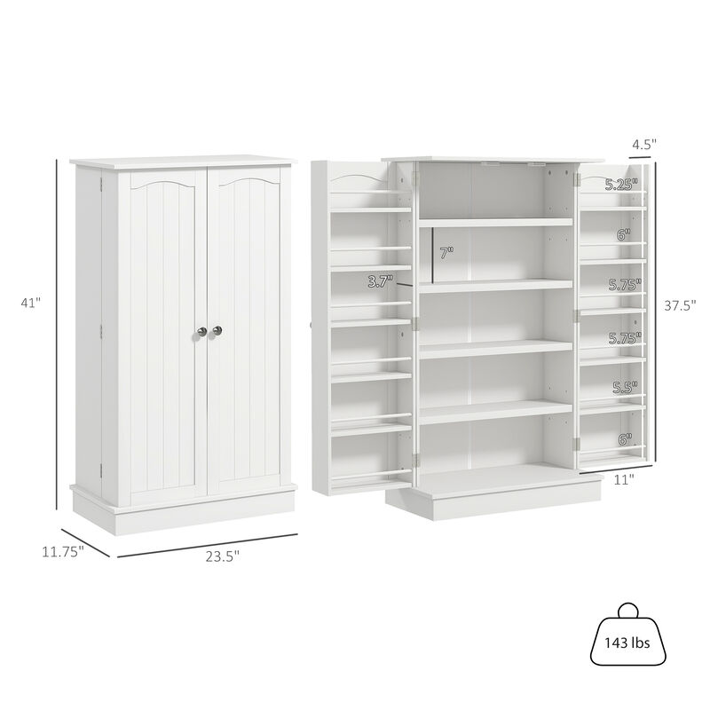 Hivvago Freestanding Kitchen Storage Cabinet with 5-Tier Shelving image number 2