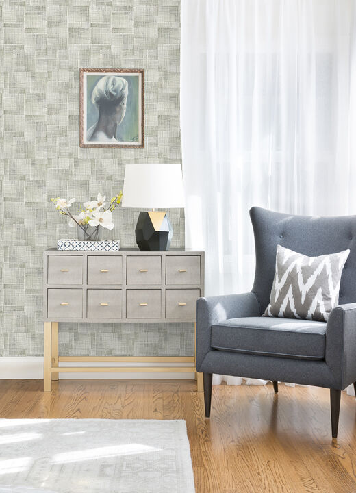 Ting Sage Lattice Wallpaper