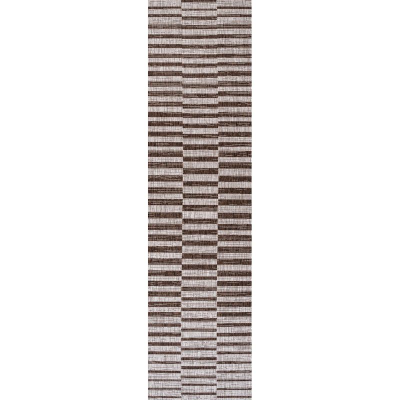 Sukie Modern Offset Stripe Indoor/Outdoor Area Rug