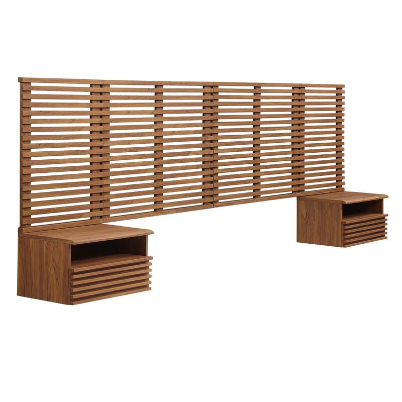 Modway - Render Wall Mount King Headboard and Modern Nightstands image number 0
