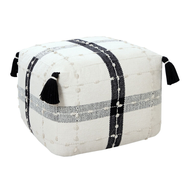 Soft Cotton Ottoman for Living Room, Bedroom, and Floor Seating