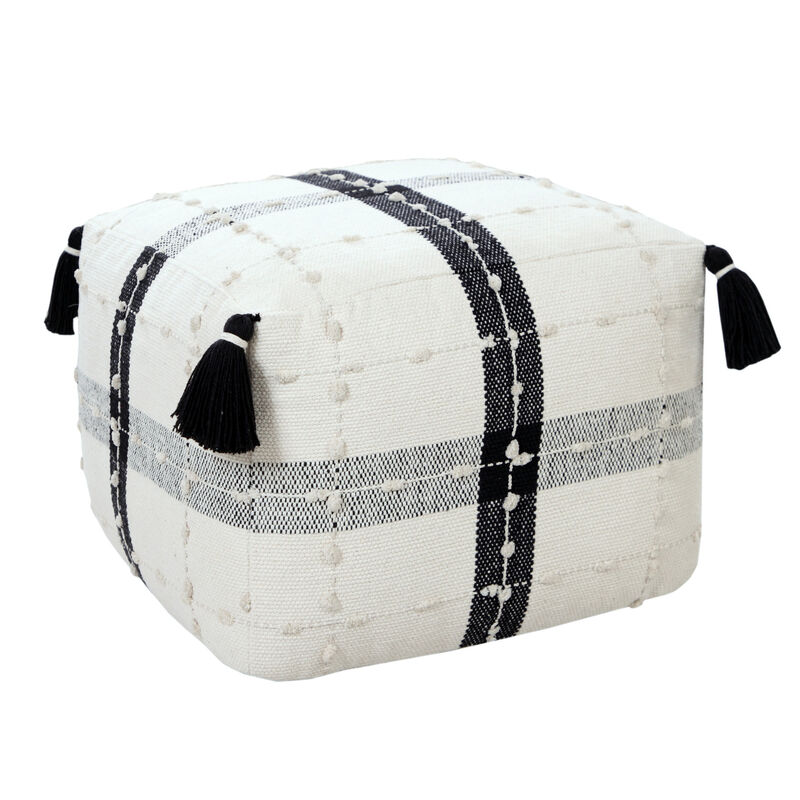 Soft Cotton Ottoman for Living Room, Bedroom, and Floor Seating