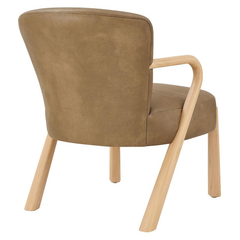 Arden Faux Leather Upholstered Accent Armchair image number 4