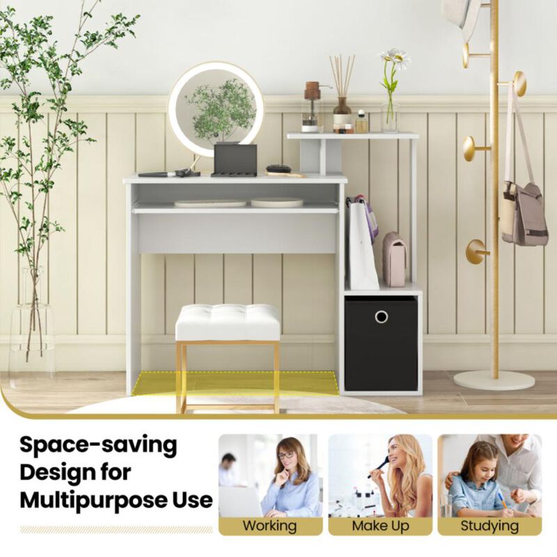 Hivvago Space-saving Computer Desk with Pull-out Keyboard Tray