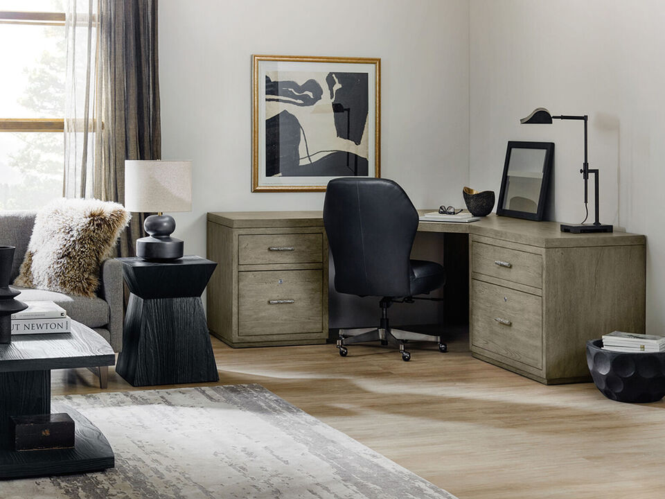 Linville Falls Corner Desk with Two Files