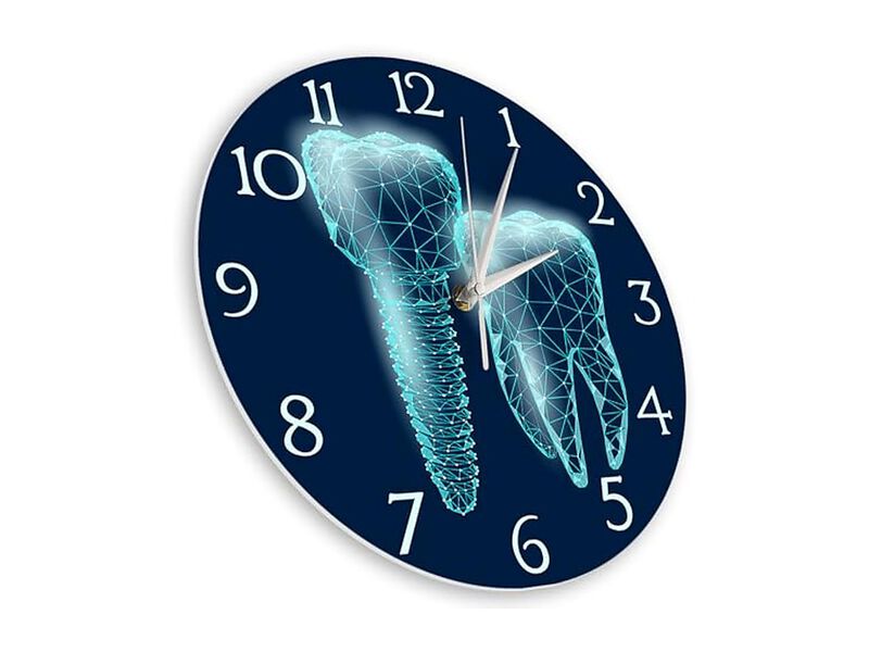 Dental Teeth Tooth Dentist Wall Clock 12 Inch Silent Office Decor image number 3