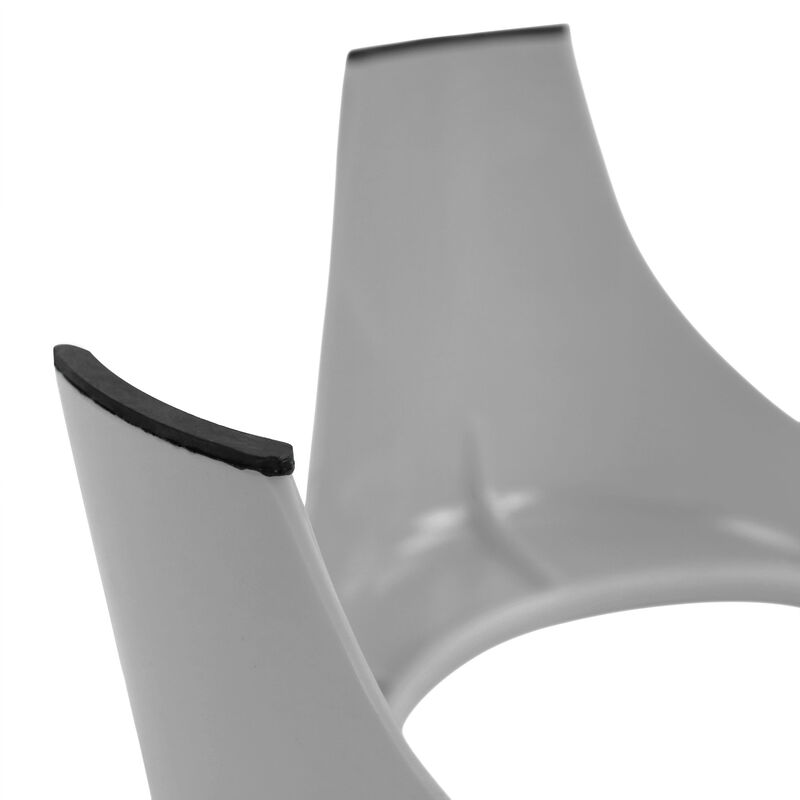 Gibson Home Bow Wow Meow 3 Piece Elevated Pet Bowl Dinner Set in Grey