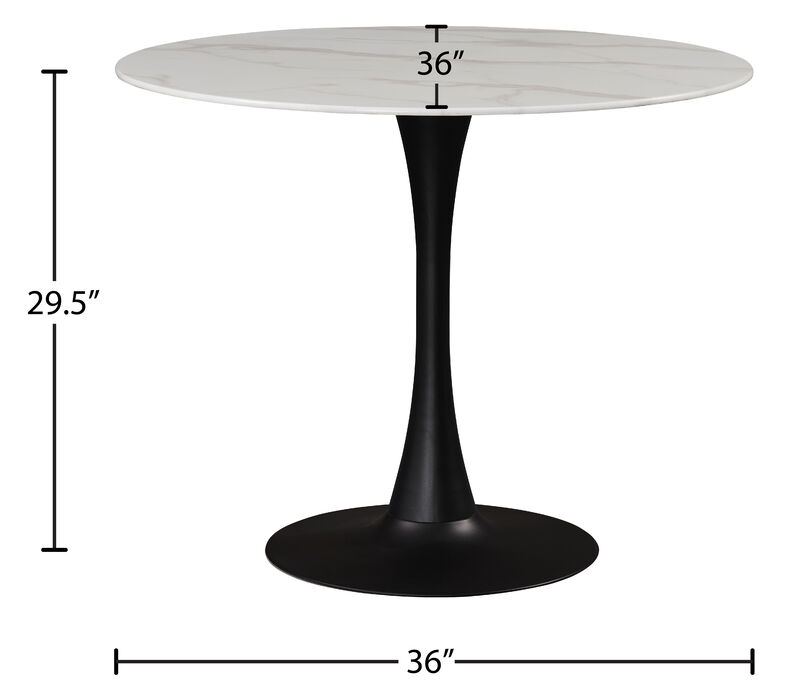 Meridian Furniture Tulip Matte Black Dining Table image number 3