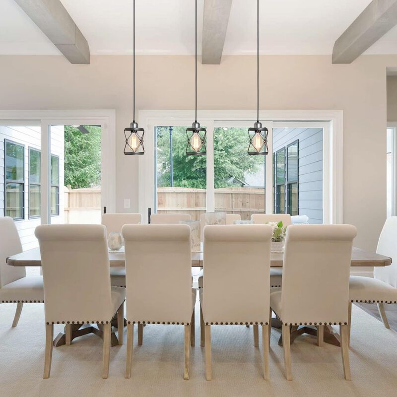 Industrial Pendant Lighting for Kitchen Island, Dining Room, and Bedroom