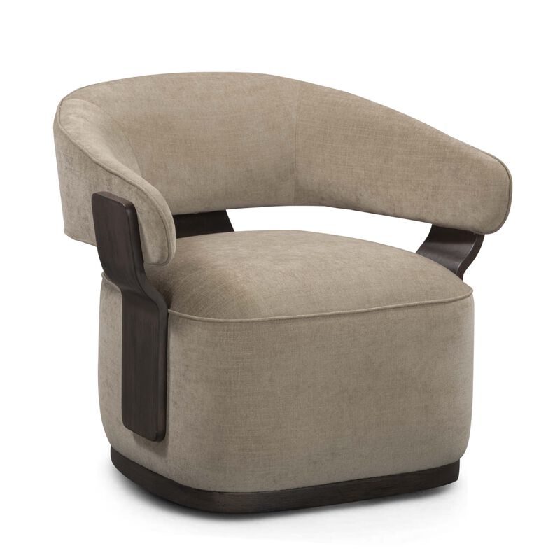 TOV Furniture Madison Linen Chenille Swivel Accent Chair in Stone image number 0
