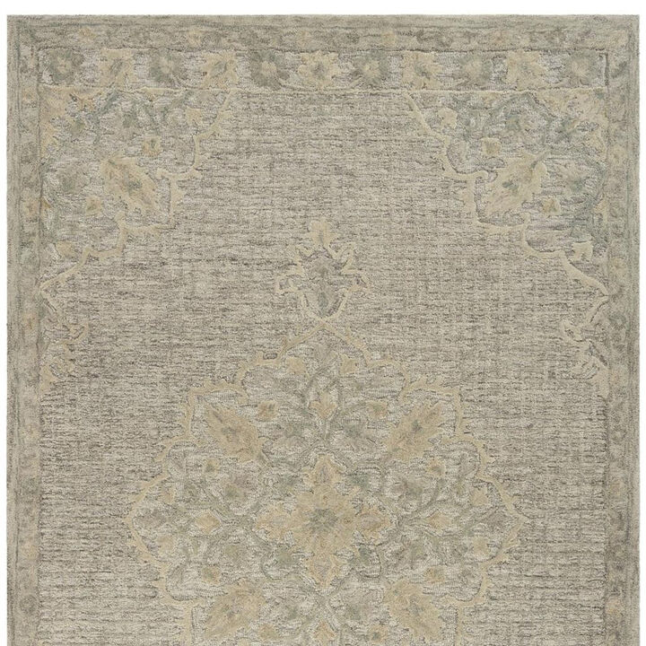 HomeRoots 8' X 10' Blue Wool Hand Tufted Area Rug