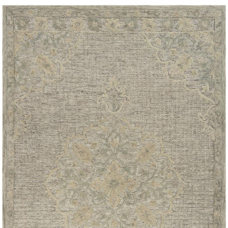 HomeRoots 8' X 10' Blue Wool Hand Tufted Area Rug image number 0