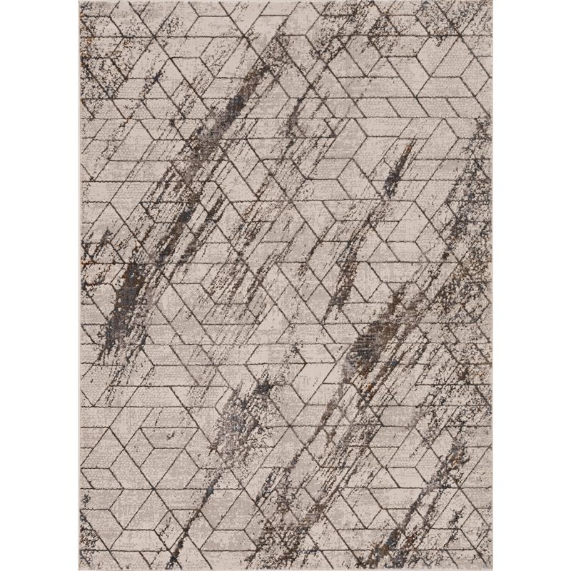 Inspire 7503 Ivory Elliott Area Rug, Size - 5'3 x 7'7