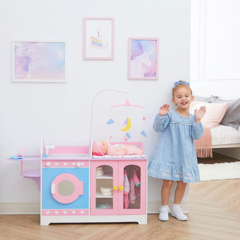 Olivia's Little World 6-in-1 Baby Doll Changing Station, Pink/Purple image number 8