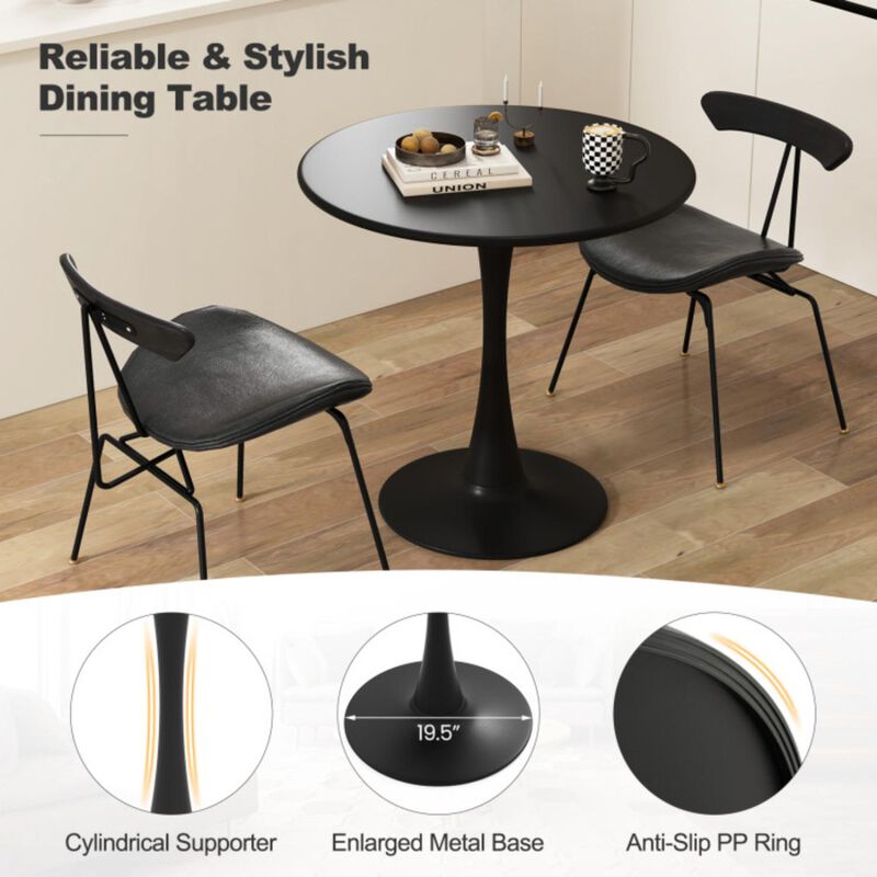 Hivvago 31.5 Inch Round Dining Table with Anti-Slip PP Ring
