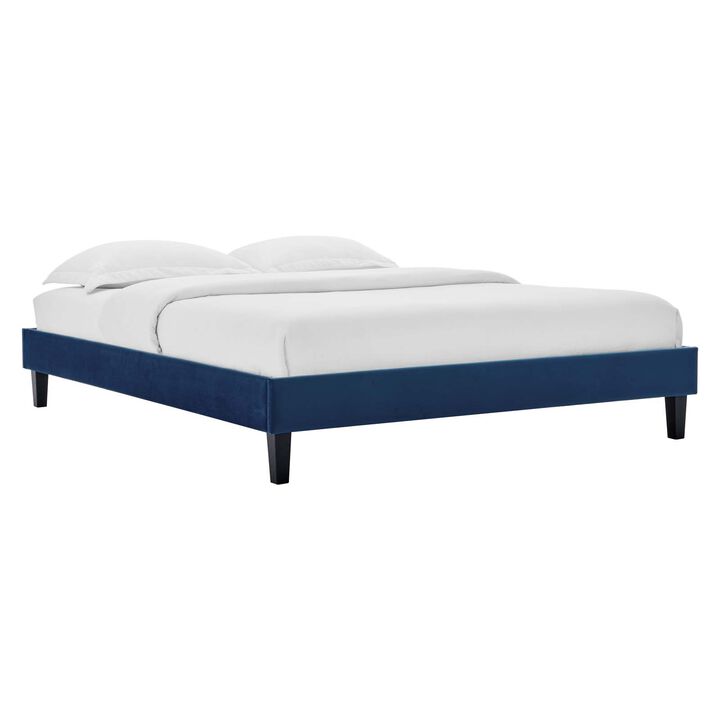 Modway - Reign King Performance Velvet Platform Bed Frame