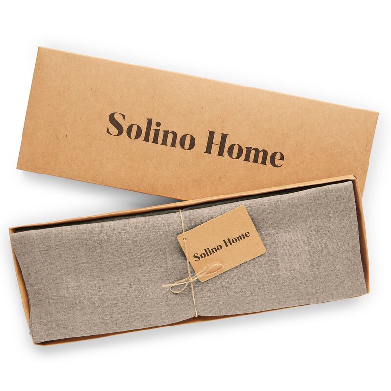 Solino Home 100% Pure Linen Placemats 14 x 19 Inch Set of 6 - Fete